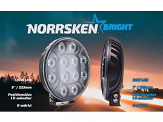 Norrsken BRIGHT 9" LED Extraljus med positionsljus